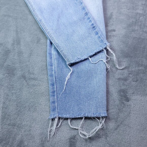 Old Navy Womens Rockstar Super Skinny Ankle Jeans 12 Distressed Light Wash - Picture 6 of 8